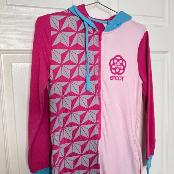 Disney Epcot Pink Adult Onesie - Picture 4 of 5